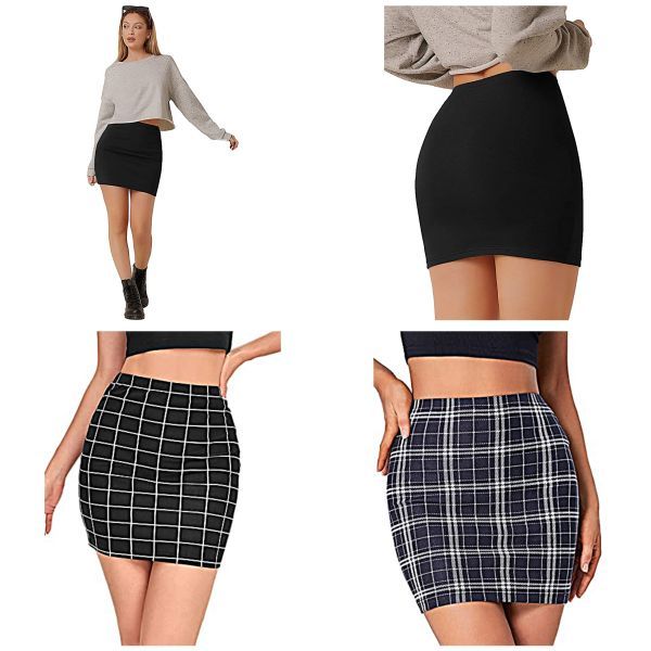 High Waist Faux Suede Side Split Bodycon Short Mini Skirt