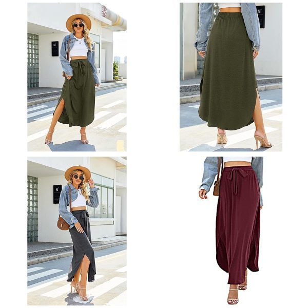 High Waist Summer Beach Elegant Maxi Skirts