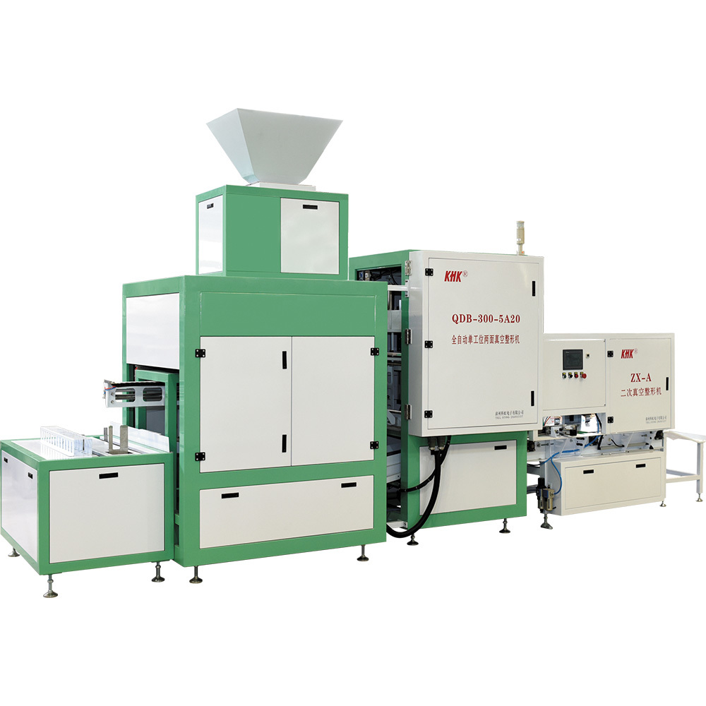 Fully automatic single station pillow type vacuum packing machine
