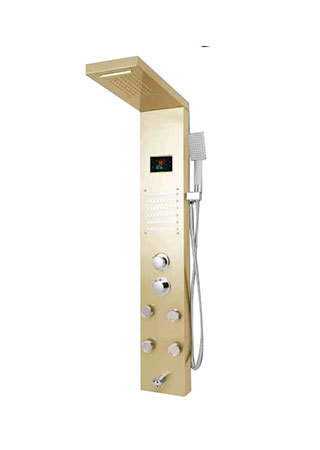 304 stainless steel bathroom shower panel temperature intelligent display wall mounted shower system