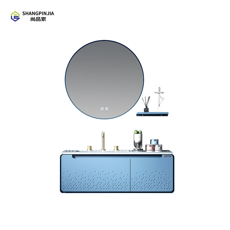 Stainless steel Bathroom mirror cabinet washroom Waterproof Wall Hanging Bathroom Vanity Smart Led Mirror Cabinet For Bathroom