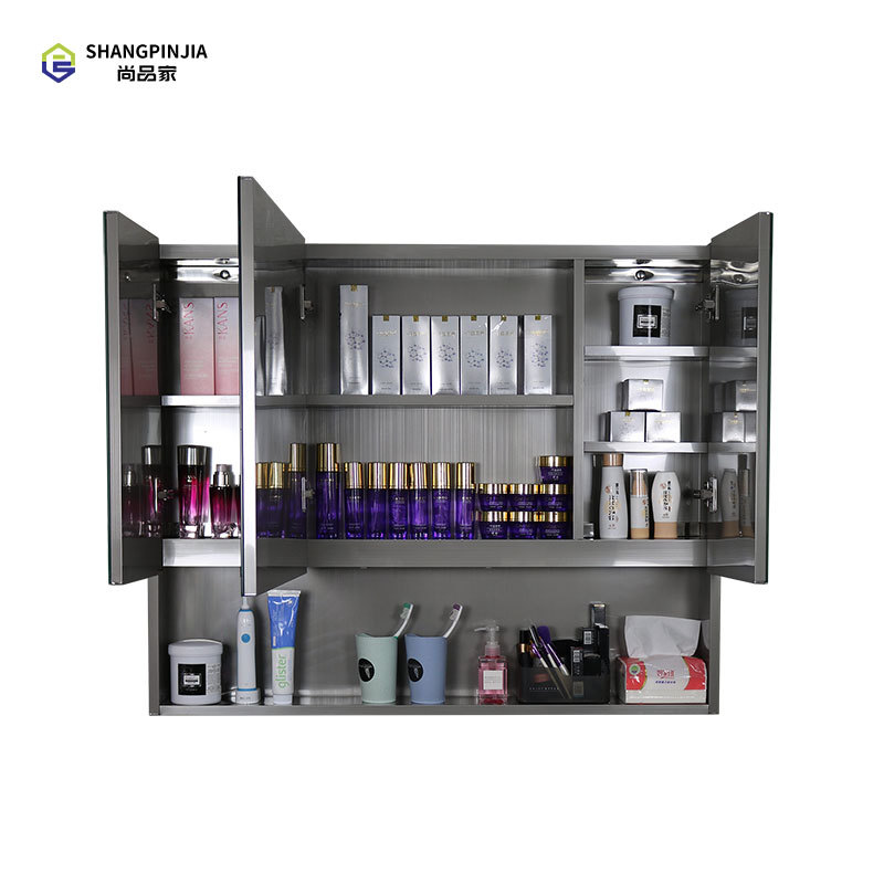 Bathroom cabinets with mirror toilet vanity stainless steel bathroom storage mirror cabinet  N85