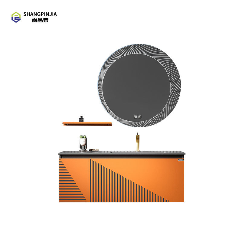 Stainless steel Bathroom mirror cabinet Wall-mounted mirror cabinet Bathroom Vanity Cabinet with Led Mirror and Storage