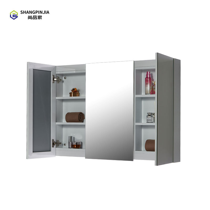 Bathroom aluminium alloyb mirror cabinet washroom Waterproof Wall Hanging Bathroom Vanity Smart Led Mirror Cabinet For Bathroom 9040