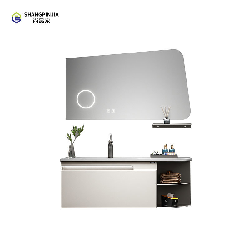 Stainless steel Bathroom mirror cabinet washroom Waterproof Wall Hanging Bathroom Vanity Smart Led Mirror Cabinet For Bathroom