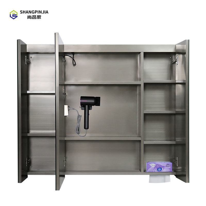 Bathroom vanity bathroom mirror cabinet Wall Mounted LED Bathroom Mirror Medicine Cabinet  D80