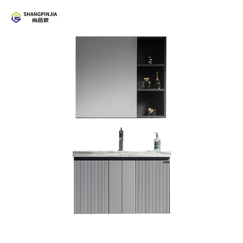Stainless steel Bathroom mirror cabinet Wall-mounted mirror cabinet Bathroom Vanity Cabinet with Led Mirror and Storage