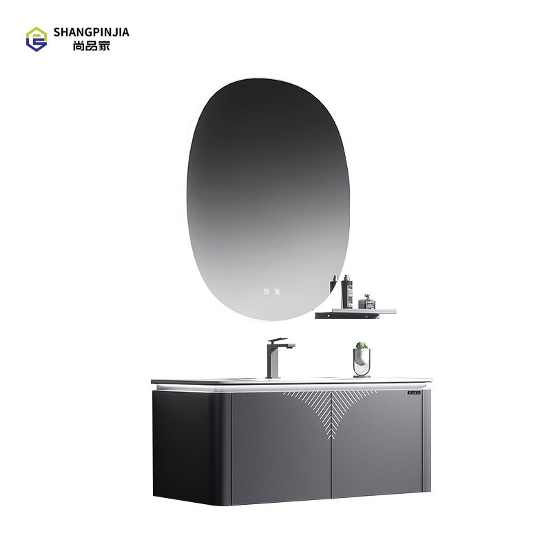Stainless steel Bathroom mirror cabinet washroom Waterproof Wall Hanging Bathroom Vanity Smart Led Mirror Cabinet For Bathroom