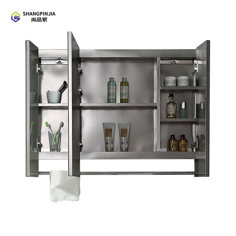 Bathroom vanity cabinet with led mirror towel bar and storage bathroom medicine cabinets with mirrors Bathroom mirrored cabinet   TL80
