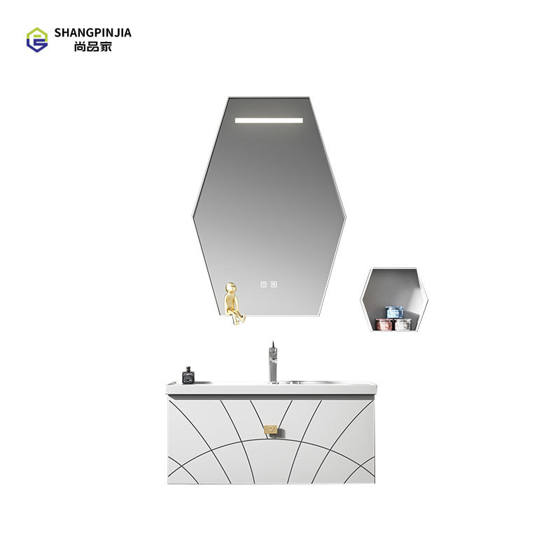 Stainless steel Bathroom mirror cabinet Wall-mounted mirror cabinet Bathroom Vanity Cabinet with Led Mirror and Storage