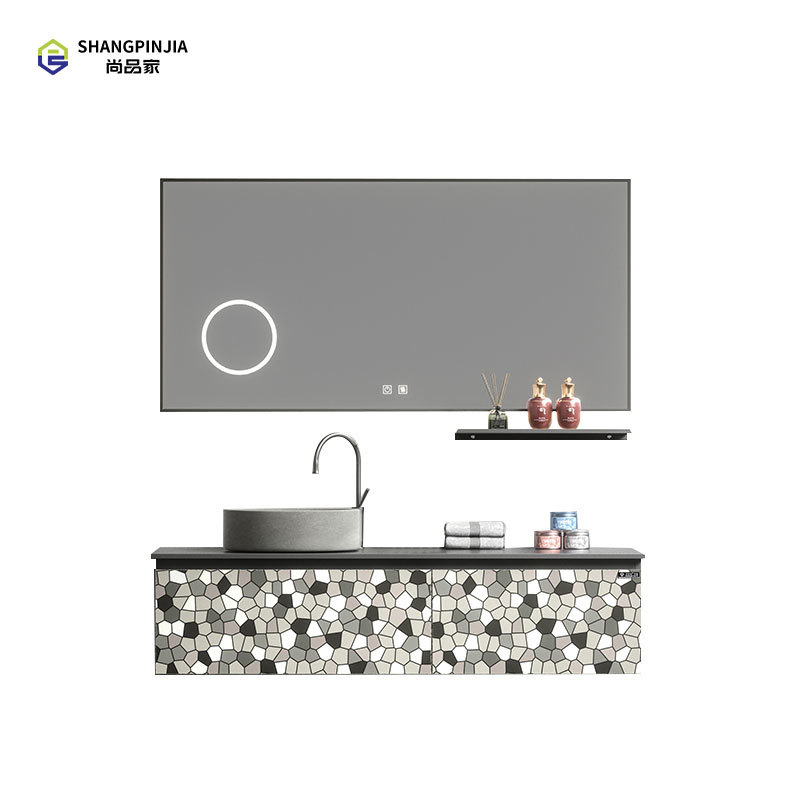 Stainless steel Bathroom mirror cabinet Wall-mounted mirror cabinet Bathroom Vanity Cabinet with Led Mirror and Storage