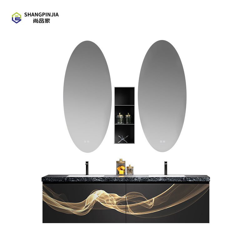 Stainless steel Bathroom mirror cabinet Wall-mounted mirror cabinet Bathroom Vanity Cabinet with Led Mirror and Storage