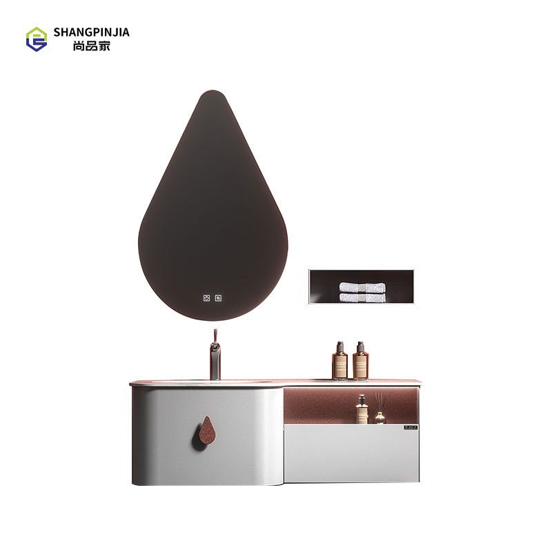 Stainless steel Bathroom mirror cabinet washroom Waterproof Wall Hanging Bathroom Vanity Smart Led Mirror Cabinet For Bathroom