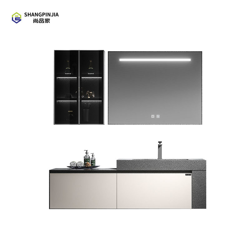 Stainless steel Bathroom mirror cabinet washroom Waterproof Wall Hanging Bathroom Vanity Smart Led Mirror Cabinet For Bathroom