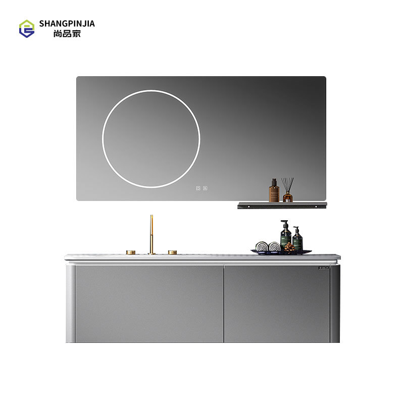 Stainless steel Bathroom mirror cabinet washroom Waterproof Wall Hanging Bathroom Vanity Smart Led Mirror Cabinet For Bathroom