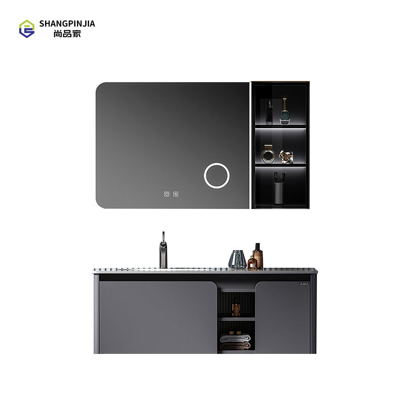 Stainless steel Bathroom mirror cabinet washroom Waterproof Wall Hanging Bathroom Vanity Smart Led Mirror Cabinet For Bathroom