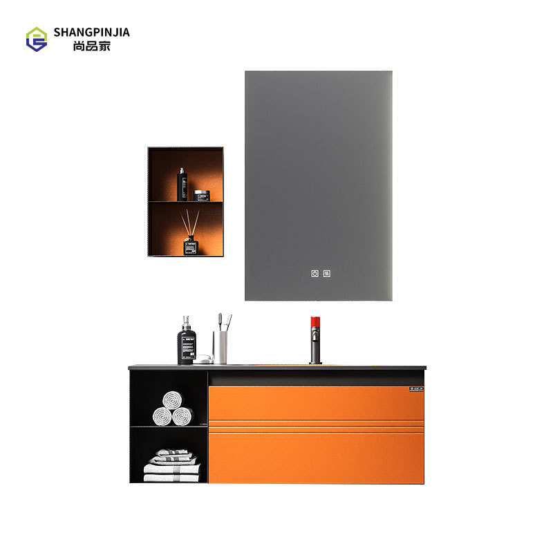 Stainless steel Bathroom mirror cabinet Wall-mounted mirror cabinet Bathroom Vanity Cabinet with Led Mirror and Storage