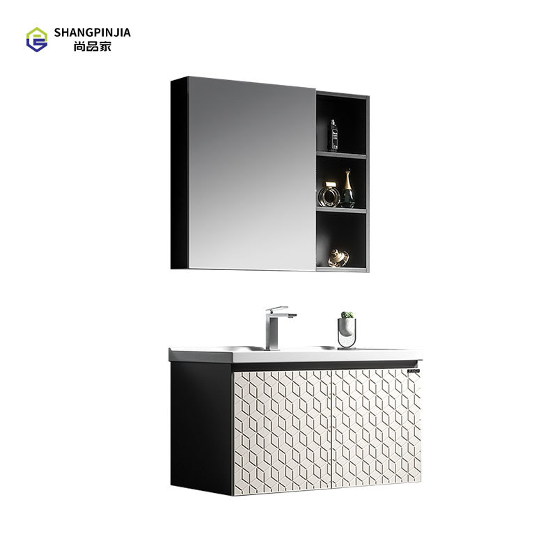 Stainless steel Bathroom mirror cabinet Wall-mounted mirror cabinet Bathroom Vanity Cabinet with Led Mirror and Storage