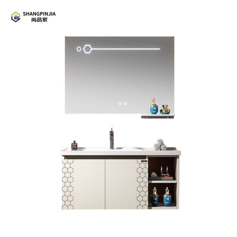 Stainless steel Bathroom mirror cabinet Wall-mounted mirror cabinet Bathroom Vanity Cabinet with Led Mirror and Storage