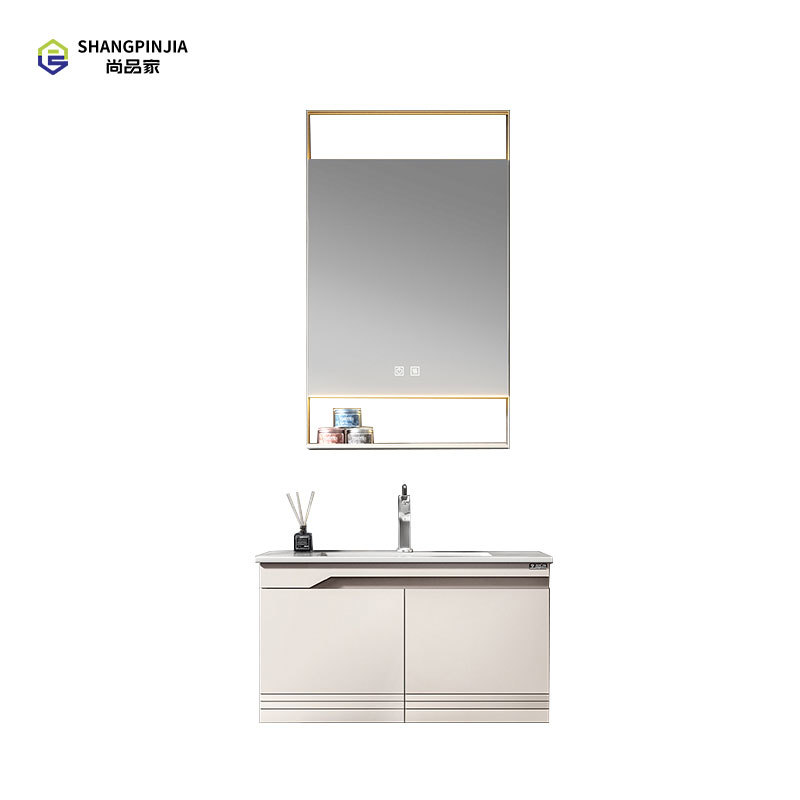 Stainless steel Bathroom mirror cabinet Wall-mounted mirror cabinet Bathroom Vanity Cabinet with Led Mirror and Storage