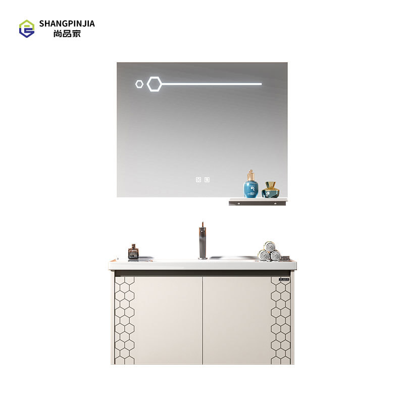 Stainless steel Bathroom mirror cabinet Wall-mounted mirror cabinet Bathroom Vanity Cabinet with Led Mirror and Storage