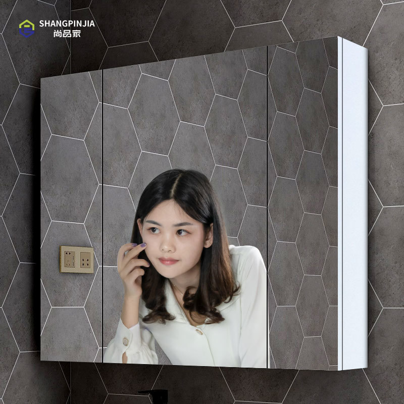 WN905  High quality modern wall mounted stainless steel Vanity  mirror bathroom cabinet