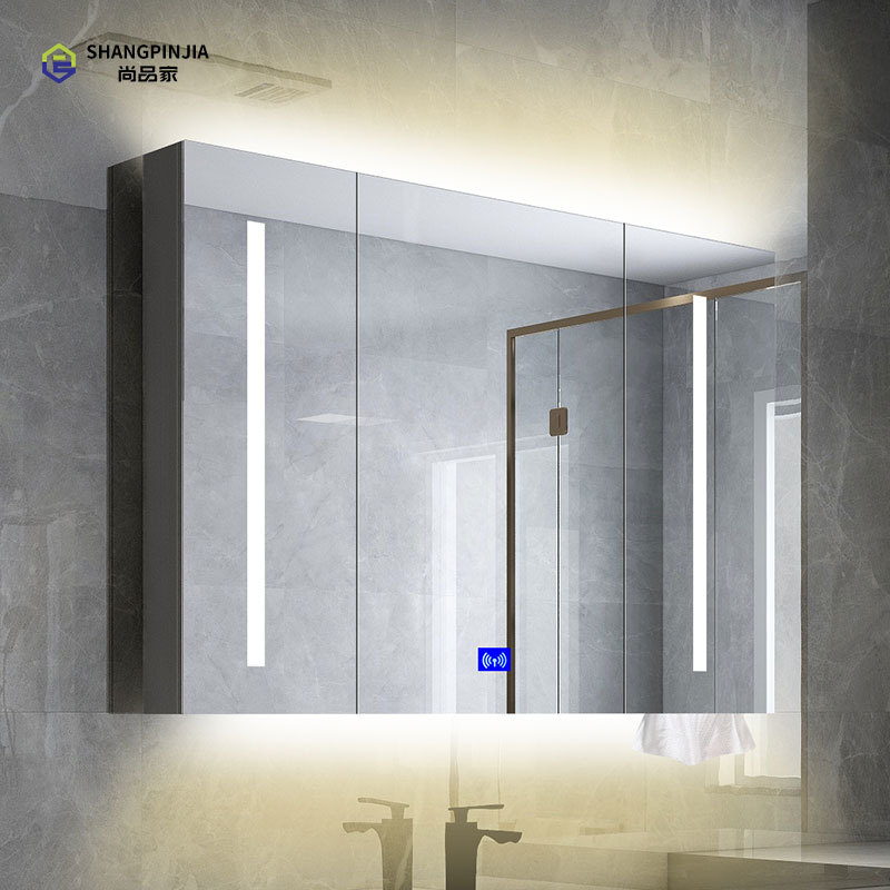 Bathroom Mirror Cabinet With LED Lights Bathroom Wall Cabinet Wall-Mounted Bathroom cupboard Mirror Cabinet  8B