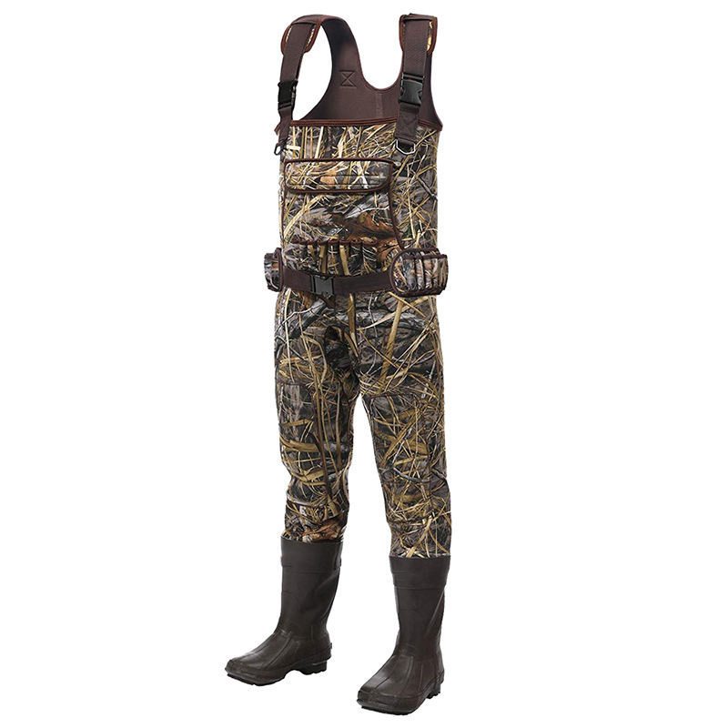 Hunting &Fishing Waders with Rubber Boots