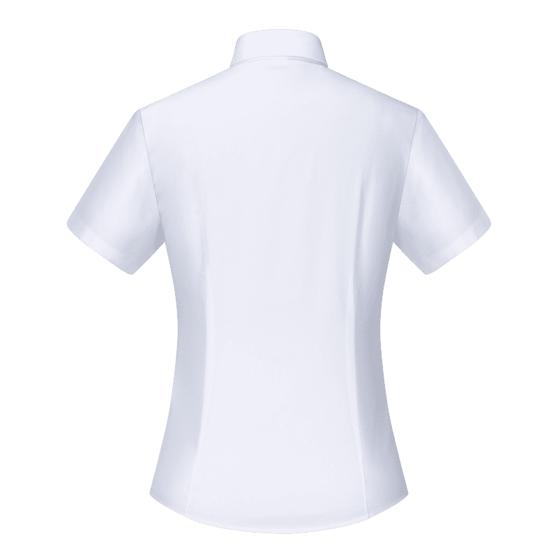 ZKMTV-251白色女短袖衬衫V领