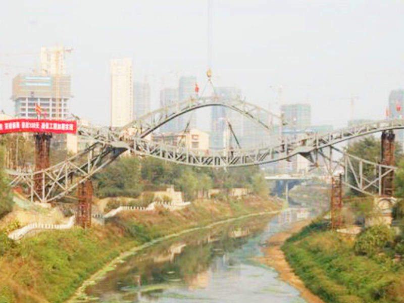 梅岭公园跨龙王港河步行桥工程