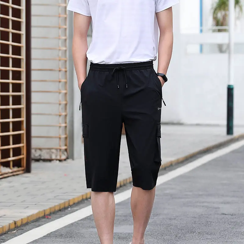 Men's woven cropped pants