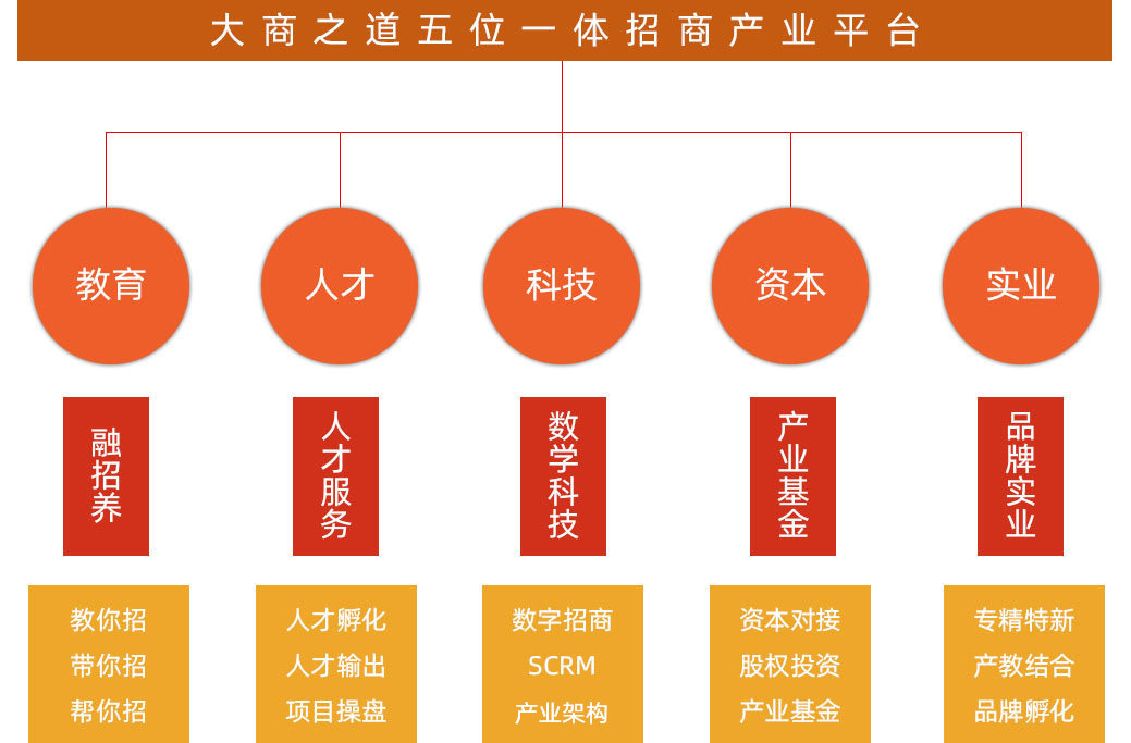 大商之道五位一體招商產(chǎn)業(yè)平臺