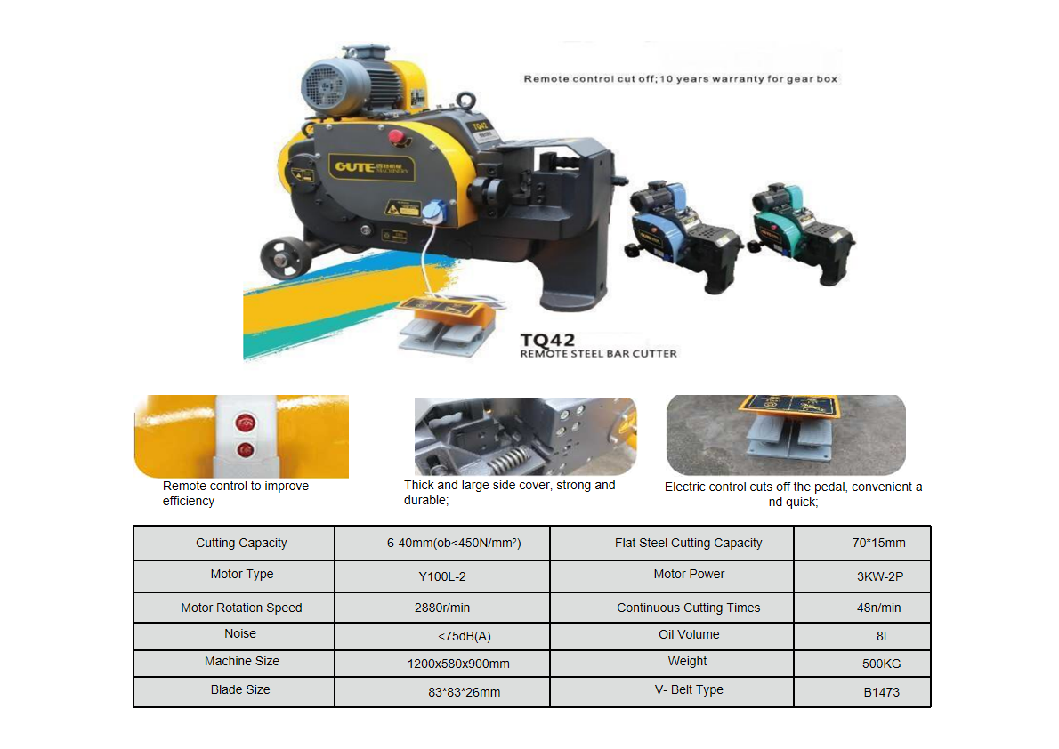 TQ42 REMOTE STEEL BAR CUTTER