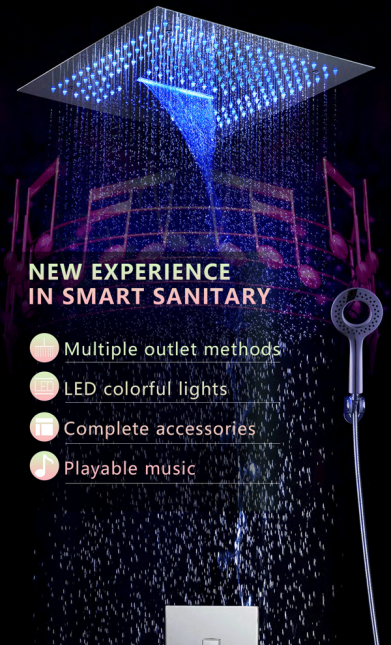 LED music shower