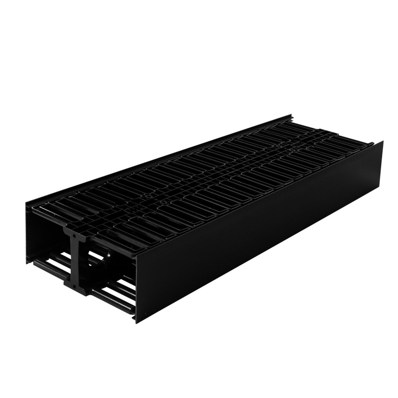 Supply 2U Plastic Rack Mount Horizontal Cable Manager Duct Raceway for 19 Inch Server Rack