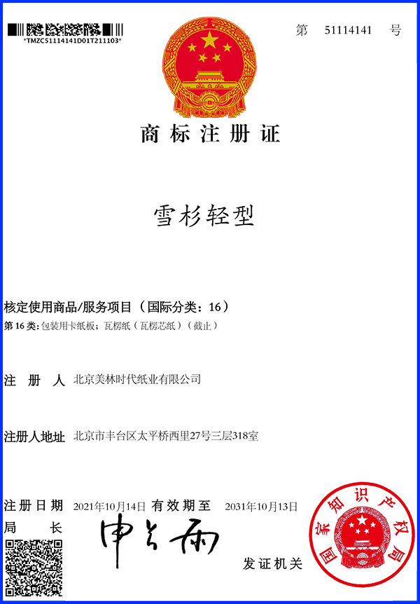 Trademark Registration Certificate