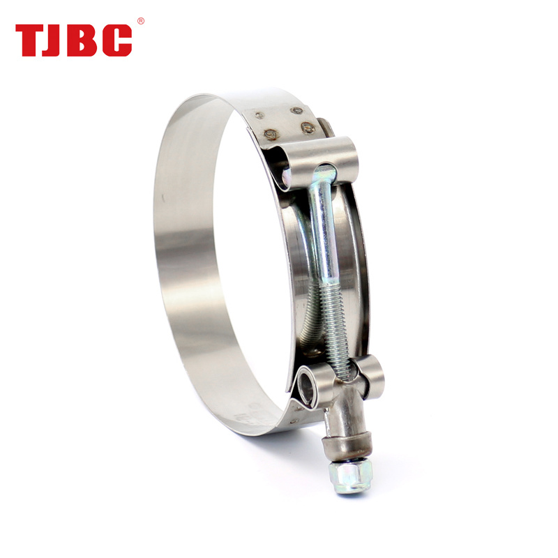 Adjustable Zinc Plated Steel T-Bolt Clamp Heavy Duty Single-Bolt Pipe Tube Hose Clamps Turbo Intake Intercooler, 60-63mm