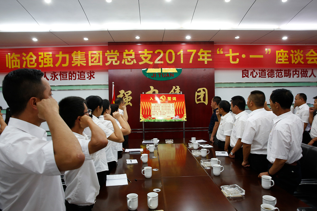 臨滄強力集團黨總支2017年“七·一”座談會