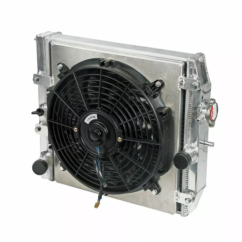 Aluminum Radiator & 12V Fan Shroud for c i v i c 92-00 EG/EH/EJ/EM/DC