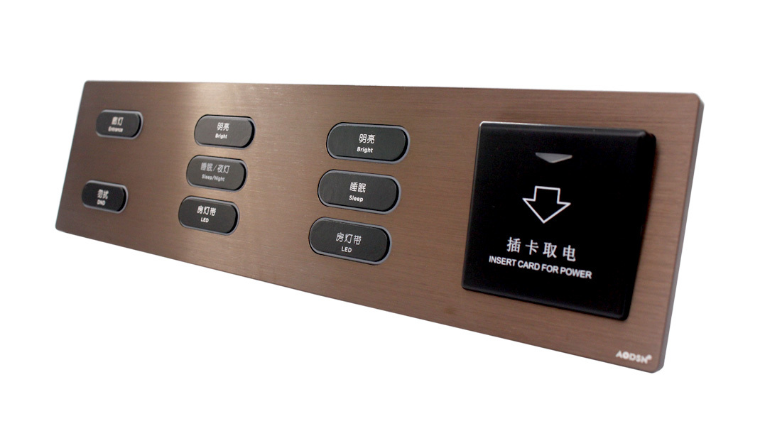 Four connected brown light touch switch