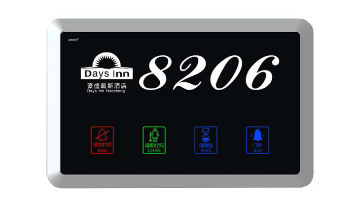 Tempered glass electronic doorplate