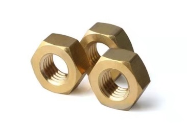 Yellow Copper Brass Hex Nut DIN934