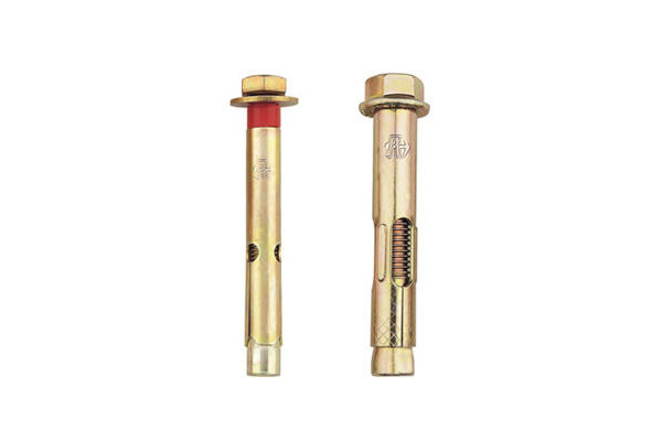 sleeve-anchors-series M10 Iron Expansion Anchor Bolt hex bolt sleeve anchor With Yellow Zinc Color