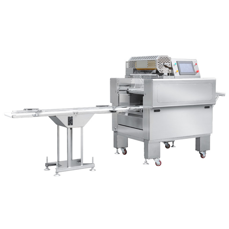 Automatic cling film packaging machine - with tray