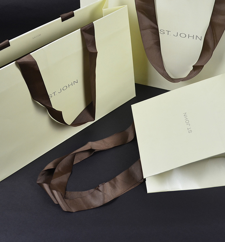 ST.JOHN服装纸袋、奢侈品手提袋、奢侈品购物袋供应商