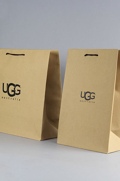 UGG手提袋，鞋履包装袋，再生牛皮纸袋