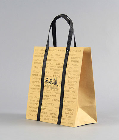 奢侈品包装袋，高档香水纸袋，牛皮纸袋定制