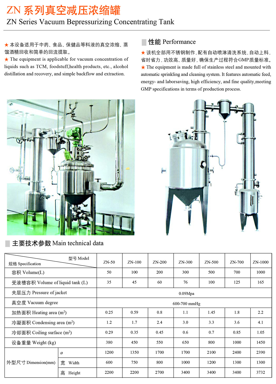 ZN系列真空減壓濃縮罐