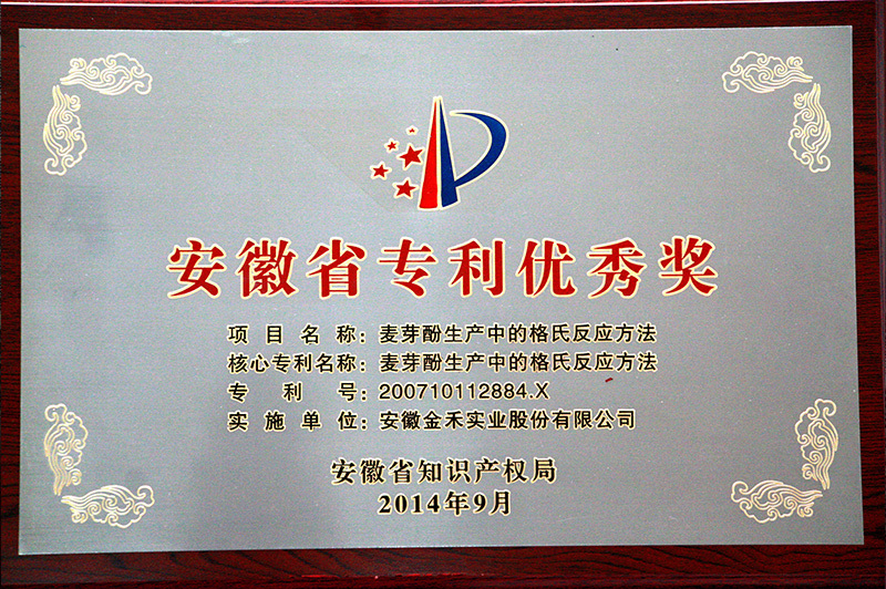 Anhui Patent Excellence Award