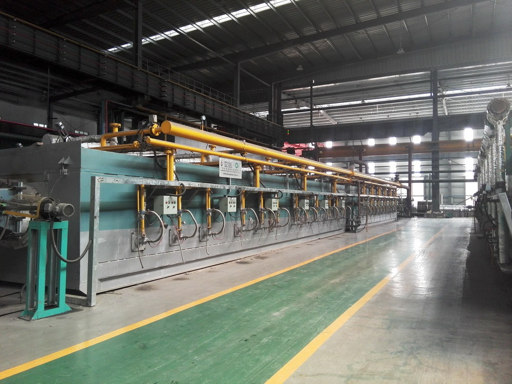 Bright annealing line for horizontal looper (cold coal gas heated)